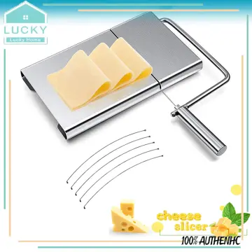 1pcs Cheese Butter Slicer Cutter Board Stainless Steel Wire