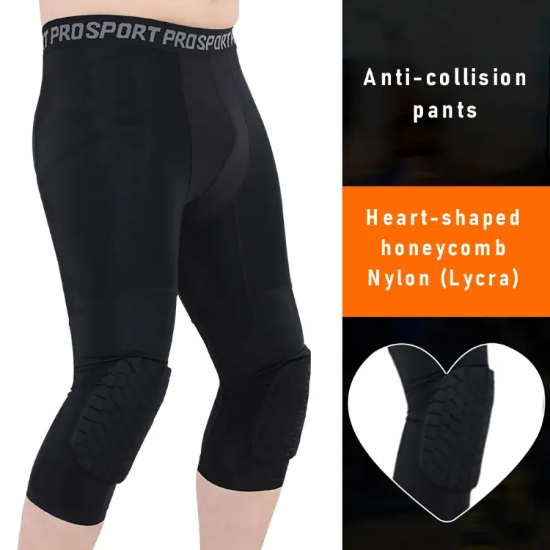 men's basketball padded compression pants