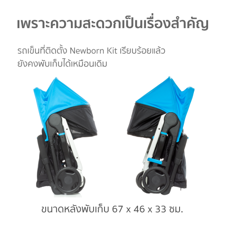 metro-newborn-kit-เปลเสริมเด็กแรกเกิดสำหรับรถเข็น-metro-สีฟ้า