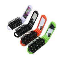 【CW】 1Pcs Fashion Anti-static Hair Comb With Mirror Folding Size