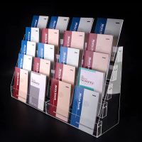 2-6 Tier Acrylic Book Display Stand Desk Bookshelf Surface Storage Rack Newspaper Holder Magazine Rack Finishing Display Shelf