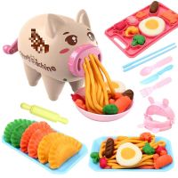 Children Colored Mud Pig Noodle Machine Intelligence Non-toxic   Mould Tool Set Family Clay Toys Clay  Dough