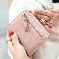 1 Buah Dompet Pendek Wanita Kulit PU Dompet Koin Lipat Clutch Ritsleting Mode dengan Rumbai Tas Uang Anak Perempuan Lucu Tempat Kartu Kredit