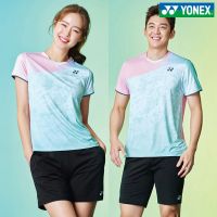 YONEX เสื้อกีฬาแขนสั้นผู้หญิง,ชุดกีฬาแบดมินตันฤดูร้อนเสื้อระบายอากาศกีฬากางเกงขาสั้นแห้งเร็ว