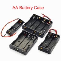 ┇ AA Size Power Battery Storage Case Box Holder Leads With 1 2 3 4 Slots drop shipping