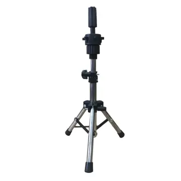 Adjustable Wig Stand Tripod, Heavy Duty Mannequin Tripod Wig Head Stand  Hairdressing False Head Mold Stand Bracket, Black