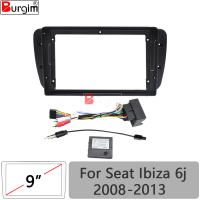 รถวิทยุ Fascias สำหรับที่นั่ง Ibiza 6j 2008-2013 9นิ้วสเตอริโอแผงสายไฟสายไฟอะแดปเตอร์ Canbus ถอดรหัส Mount