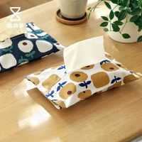 Cloth tissue box Japanese printing living room napkin set bag Paper drawer Car tissue bag Tissue Holders