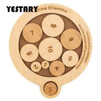 YESTARY Coins 3D Wooden Puzzle Toys Brain Tease Jigsaw Puzzle Toys Tangram Ten Level Difficulty Wood Puzzle Toys For Adults Gift