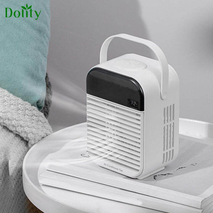 Dolity USB Tabletop Air Conditioner Cooling Air Circulator Fan LCD