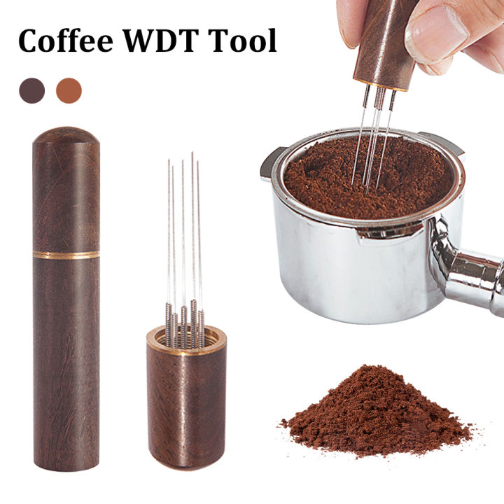 wdt-ที่กวนกาแฟเอสเปรสโซ่อุปกรณ์เครื่องมือชงกาแฟเอสเปรสโซชงกาแฟ5เข็ม-เครื่องปั่นเอสเปรสโซ่มือจัดแนวด้วยตัวเอง