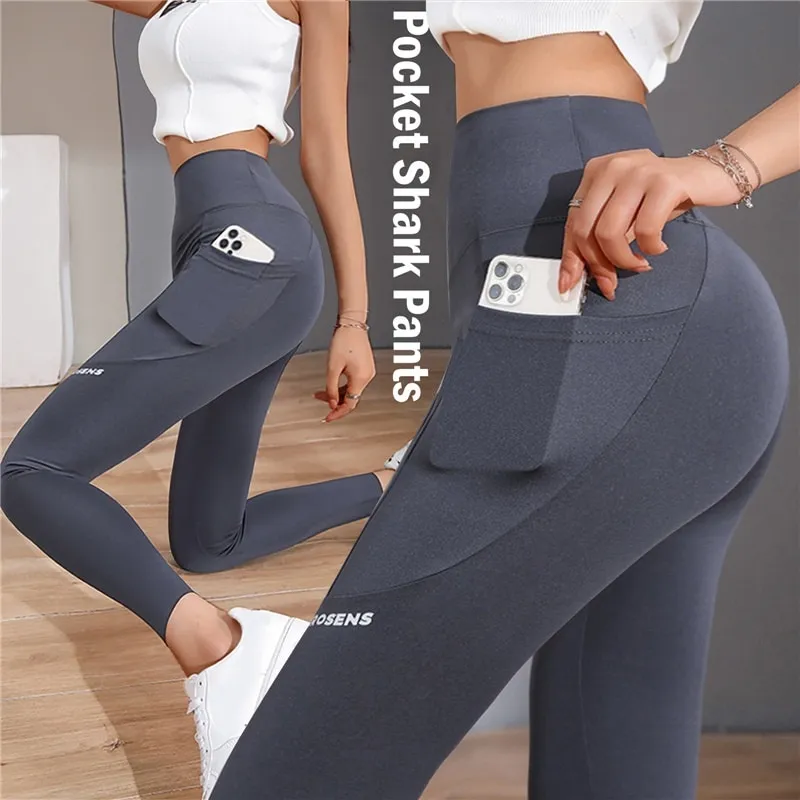 New Yoga Pants Women's Leggings for Fitness Nylon High Waist Long Trousers  Women Hip Push Up Tights Women Sportswear : : Fashion