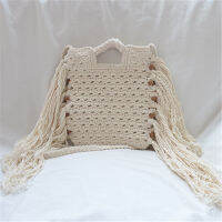 New Bohemia straw bag tassel beach bag female crochet tassel strap ultra light shoulder bag casual handbags