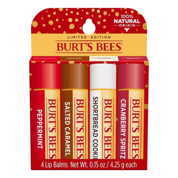 Burt’s Bees Limited Edition Festive Set Lip Balm (Peppermint, Salted