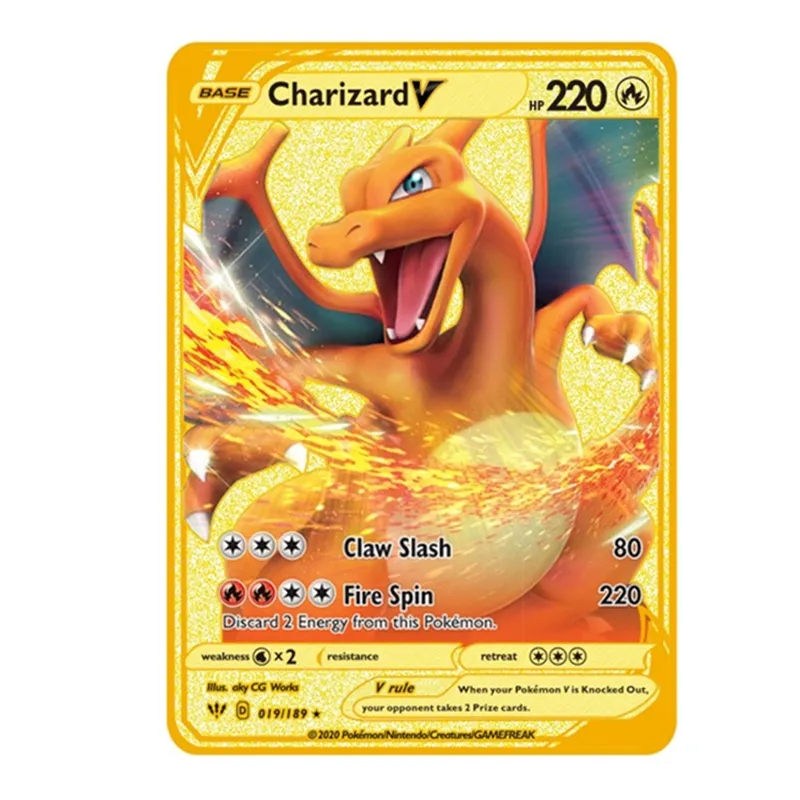 2022 Pokemon Cards In English Charizard Arceus GX V VMAX VSTAR Kids Gift  Game Collection Card Rainbow Toy