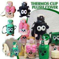 500ml Cartoon Plush Thermos Cup Portable Anti-Scalding Water Plush Stainless And Strange Winter Autumn 316+304 Steel Bottle New Water Cup C6U8