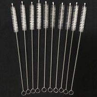 ][= 20/5Pcs Drinking Straw Cleaning Brush Nipple Tube Pipe Cleaner Nylon Stainless Steel Long Handle Cleaning Brushes For Straws