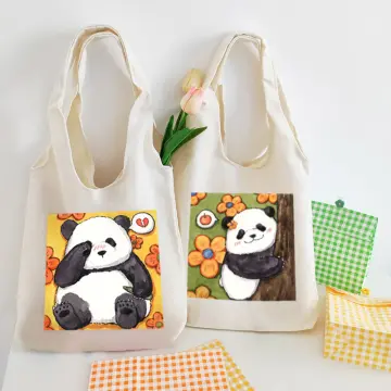 Cartoon Pattern Large Capacity Tote Storage Pouch, Canvas