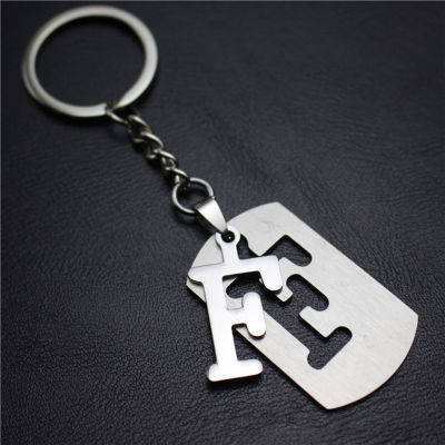 ตัวอักษร A-Z พวงกุญแจสำหรับชื่อเครื่องประดับพวงกุญแจแฟชั่นเรียบของขวัญสำหรับวันเกิดวันแม่