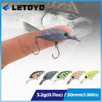 LETOYO 3.2g 50mm Crankbait Shallow Diving Fishing Lure Freshwater Stream 0-1.5m Floating Hard Baits For Trout Salmon Goby CrankLures Baits