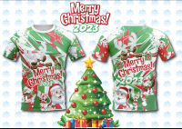 (ของผู้ใหญ่)เสื้อพิมพ์ลาย เทศกาล คริสต์มาส 2023 MERRY CHRISTMAS เสื้อครอบครัว เสื้อเทศกาล