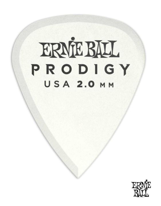 Ernie Ball  Prodigy Standard 2.0 มม. ปิ๊กกีตาร์ไฟฟ้า หนาทนพิเศษ วัสดุ Delrin (สีขาว) ** Made in USA ** (Model#: P09202)