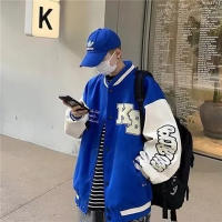 Klein Blue Baseball Jacket Mens 2022 Spring New Contrast Color American Handsome Bf Style Couple Same Style Jacket