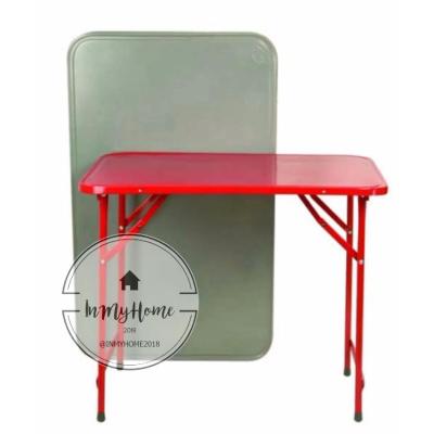 โต๊ะพับขาสวิง[1กล่อง 2ตัว]หน้าเหล็ก ขาเหลี่ยม ขนาด 3ฟุต 4ฟุต ขาโต๊ะมีจุกครอบกันพื้นเป็นรอย และกันลื่น 🍊 imh99.