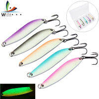 Weihe 5ชิ้น/ล็อต6.5ซม. 13G เลื่อม Spinner Luminous เหยื่อตกปลาช้อนโลหะ Lure เหมือนจริง Jig เหยื่อกล่อง