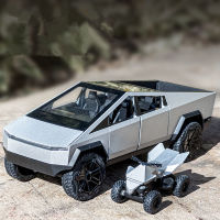 124 Tesla Cybertruck รถกระบะรุ่นรถ Diecasts โลหะของเล่น Off-Road รถบรรทุกรถรุ่นเสียงและแสงเด็กของขวัญ