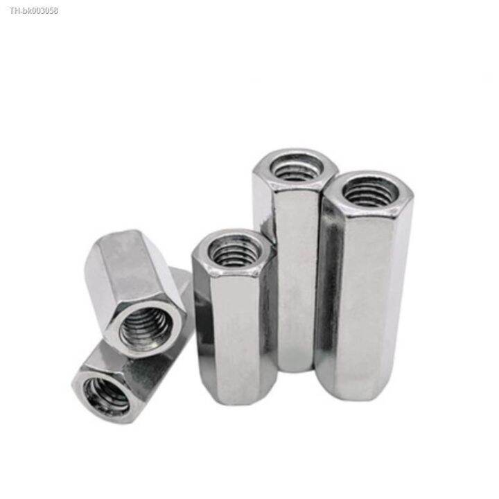 1-10pcs-m2-m2-5-m3-m4-m5-m6-m8-m10-m12-304-stainless-steel-standoff-rod-long-coupling-nut-hex-high-strength-hex-nutsert