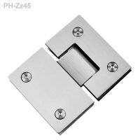 Heavy Duty 180 Degree Glass Door Hinge Clamp Wall Mounted Glass Shower Doors Hinge for 8-12mm Glass Stainless Steel Brushed