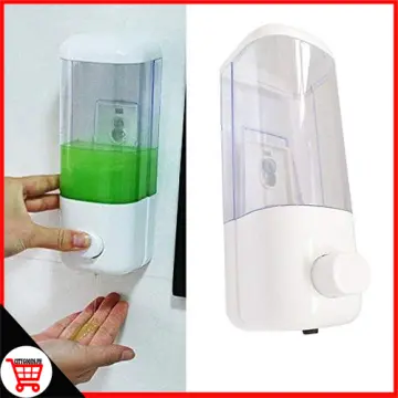 3X 500ml Soap Dispenser Wall Mounted Bathroom Shower Shampoo Lotion Holder  White