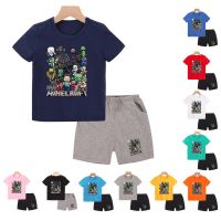 COD Letitia Robbins New Boys Clothing Set Kids Minecraft Cartoon Tees Cotton Short Sleeve Tshirt And Pants