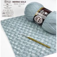 Merino Gold ไหมพรมผสมวูล นุ่มและอุ่นพิเศษ ขนาด 100g - ไหมพรม ไหมถัก โครเช