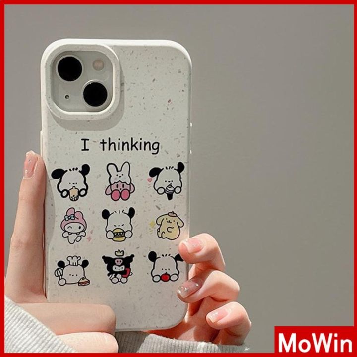 mowin-เข้ากันได้สำหรับ-เคสไอโฟน-เคสไอโฟน11-เคส-เป็นมิตรกับสิ่งแวดล้อมเคสย่อยสลายได้นุ่มสีขาวกันกระแทกป้องกันน่ารักการ์ตูนสีขาวล