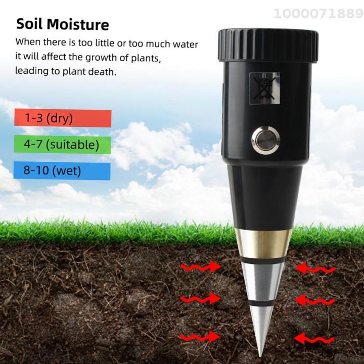 มาตรวัดความชื้นในดินพร้อมเครื่องทดสอบดินปะเก็นกันน้ำตัวชี้วัดดินค่า-ph-ตัวชี้และตัวชี้เครื่องวัดความชื้นดินค่า-ph-แบบ2-in-1สำหรับสวนเรือนกระจกสนามหญ้าฟาร์ม