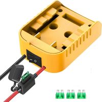 Battery Adapter with Fuse and Switch for Dewalt 20V /18V DCB200 DCB203 DCB205 DCB206 Li-Ion Batteries Power Connecter