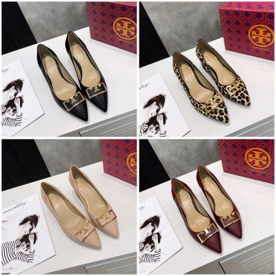 2023 new TB fashion all-match womens thick high-heeled shoes