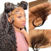 HD Lace Baby Hair Edge Stripes Human Hair Brazilian Invisible Natural Hairline for Black Women Reusable Hair Extensions 2-8pcs