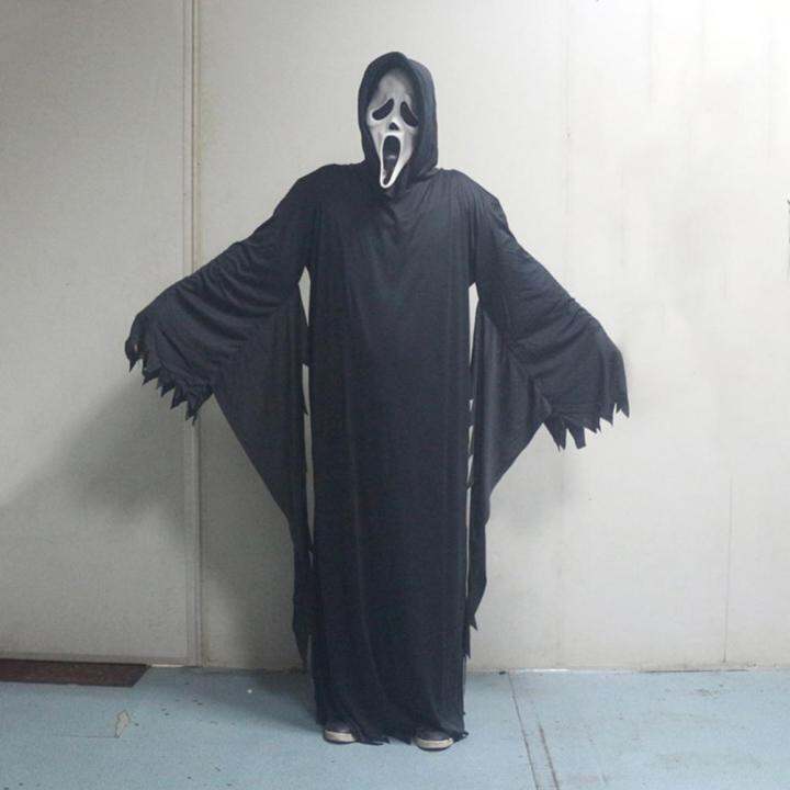 Halloween Costume Party Ghost With Black Scary Cosplay Horror 