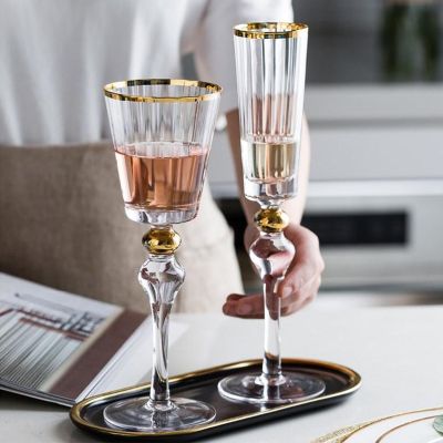 【CW】♟ↂ  Luxury French Goblet Wine Glass Whiskey Cup Bar Drinkwear