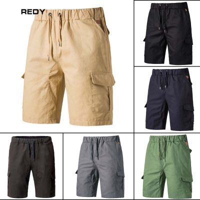 REDY กางเกงขาสั้นใส่ทำงานแบบลำลองสำหรับผู้ชาย,กางเกงกีฬาขาสั้นหลายกระเป๋าขนาดใหญ่สำหรับฤดูร้อน