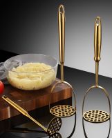 【CW】 Gold Masher Pressed Ricer Mashed Manual Crusher Fruit Vegetable Tools Gadgets