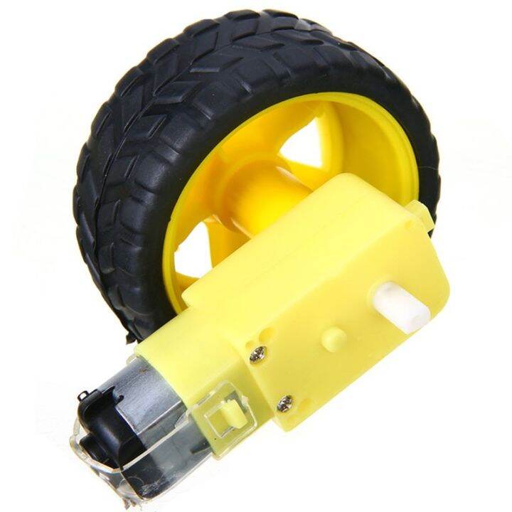 Motor DC Gearbox Gear Box Kuning + Roda Untuk Mobil Smart Car Arduino Lazada Indonesia