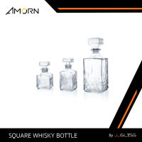 JJGLASS - (AMORN) SQUARE WHISKY BOTTLE - ขวดวิสกี้ ขวดเหล้า ขวดแก้ว ขวดใส่น้ำหอม ขวดคริสตัล ขวดเจียรไน ทรงเหลี่ยม มี 3 ขนาด 150มล., 250มล., 1,000มล.