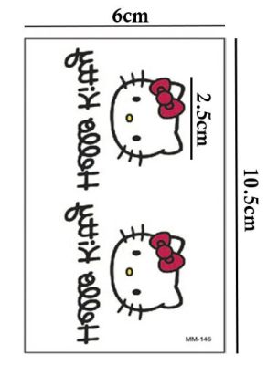 【☄New Arrival☄】 shang815558 สติกเกอร์รอยสักชั่วคราวแมวคิตตี้น่ารักศิลปะร่างกายความงามกันน้ำนิ้วรอยสักชั่วคราวข้อมือ Sticker.de ฟิล์ม Corative