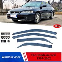 อุปกรณ์เสริมสำหรับ Honda Accord ที่กันฝน97-2002ที่บังแดดกระจกหน้าต่างรถกระจกกันฝนแผ่นเบี่ยงกันสาดแผ่นครอบกันฝนภายนอก