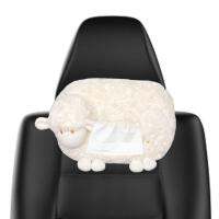 ที่ใส่ทิชชู่ในรถยนต์ Cartoon Sheep Soft Plush Dispenser Tissue Car Organizer Cute Car Interior Accessories