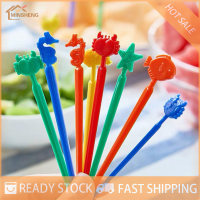 MIH ✨ COD ✨ 18PCS การ์ตูนผลไม้ส้อม Bento BOX Forks Ocean Style ผลไม้เค้กขนมส้อม